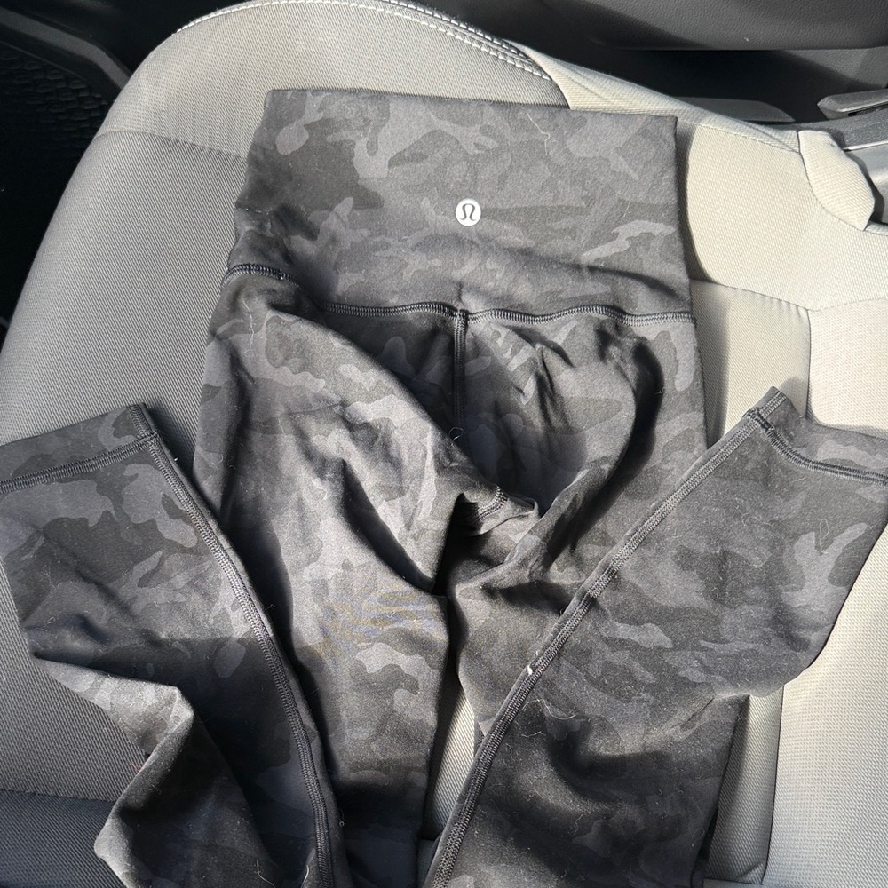 lululemon athletica Black Camo Leggings